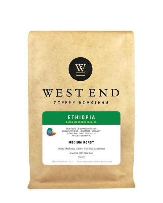 Ethiopia Organic Guji Kayon Mountain Farm - 85 - medium roast - West End Coffee Roasters