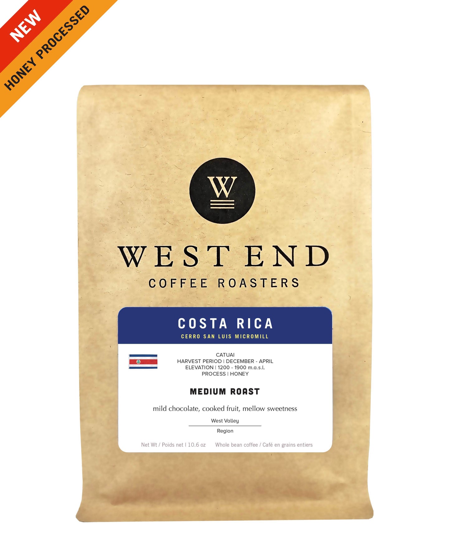 Costa Rica Cerro San Luis Micromill - medium roast - West End Coffee Roasters