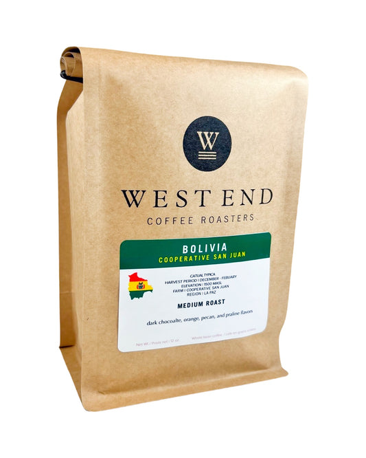 Bolivia Cooperativa San Juan - medium roast - West End Coffee Roasters