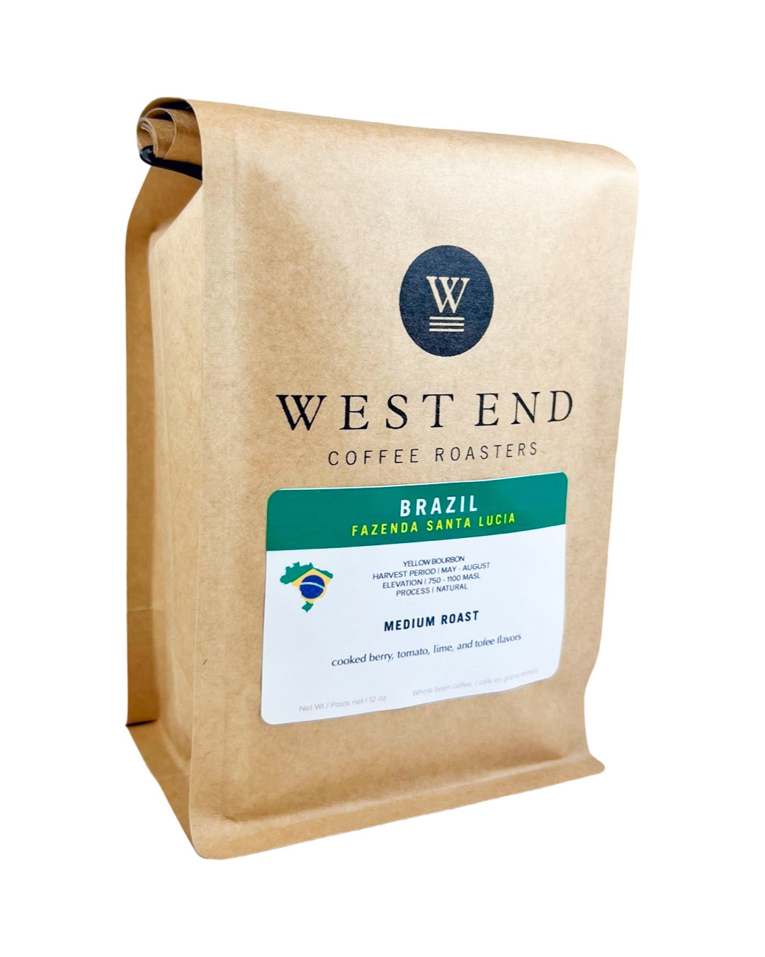 Brazil Fazenda Santa Lucia - medium roast - West End Coffee Roasters