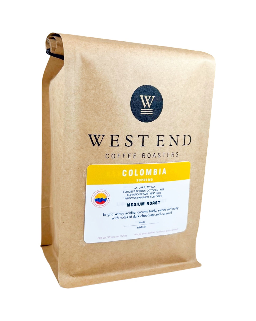Colombia Supremo - medium roast - West End Coffee Roasters