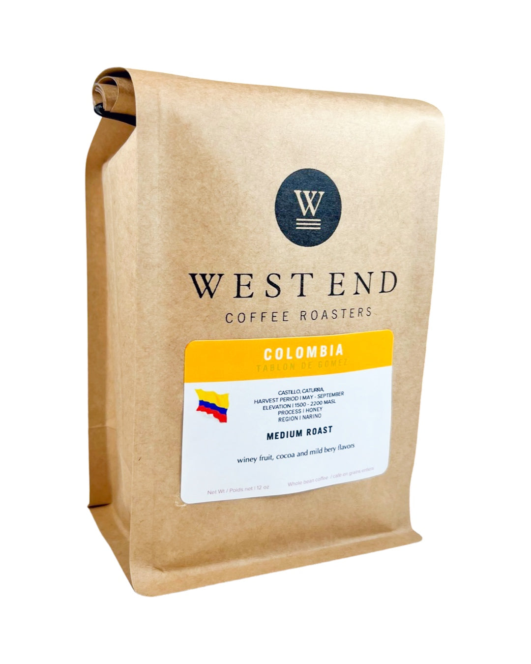 Colombia Honey Tablon De Gomez - medium roast - West End Coffee Roasters