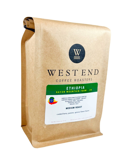 Ethiopia Organic Guji Kayon Mountain Farm - 29 - medium roast - West End Coffee Roasters