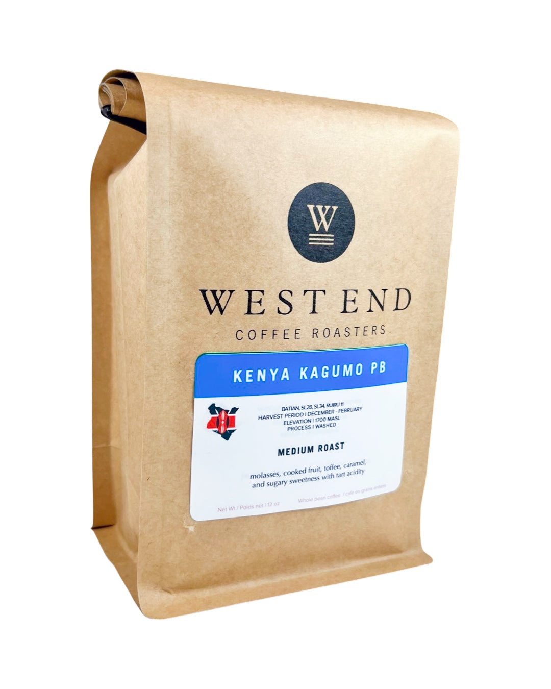 Kenya Kagumo PB Microlot - medium roast - West End Coffee Roasters